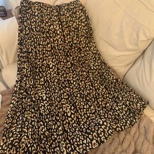 Animal print long skirt